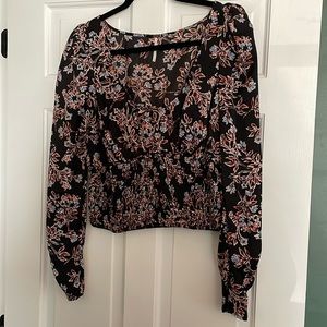 Free people long sleeve floral top